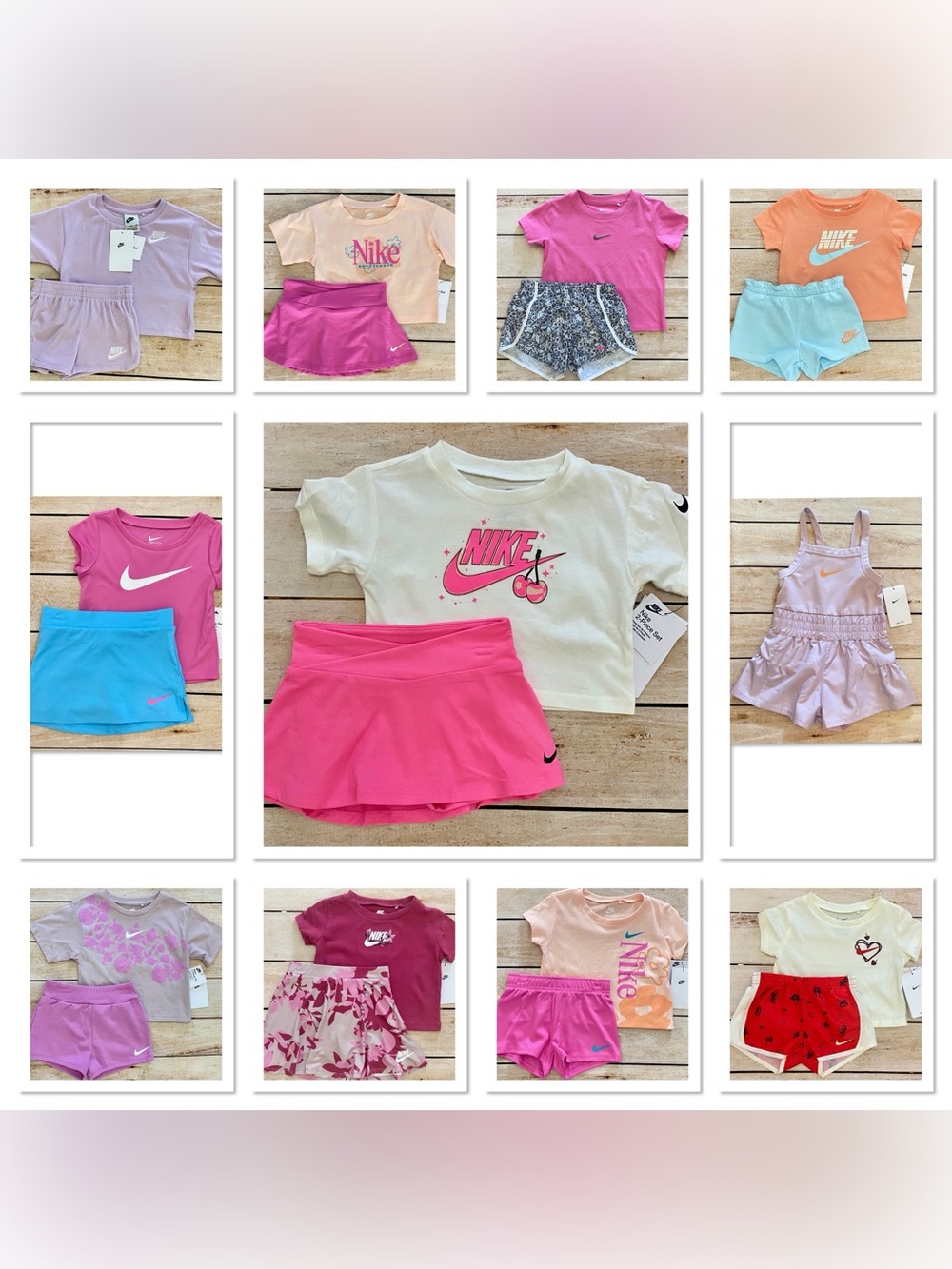 PICK 4 - Nike Kids Vibrant Clothing Set Size 12M Shorts Skorts Matching Sets